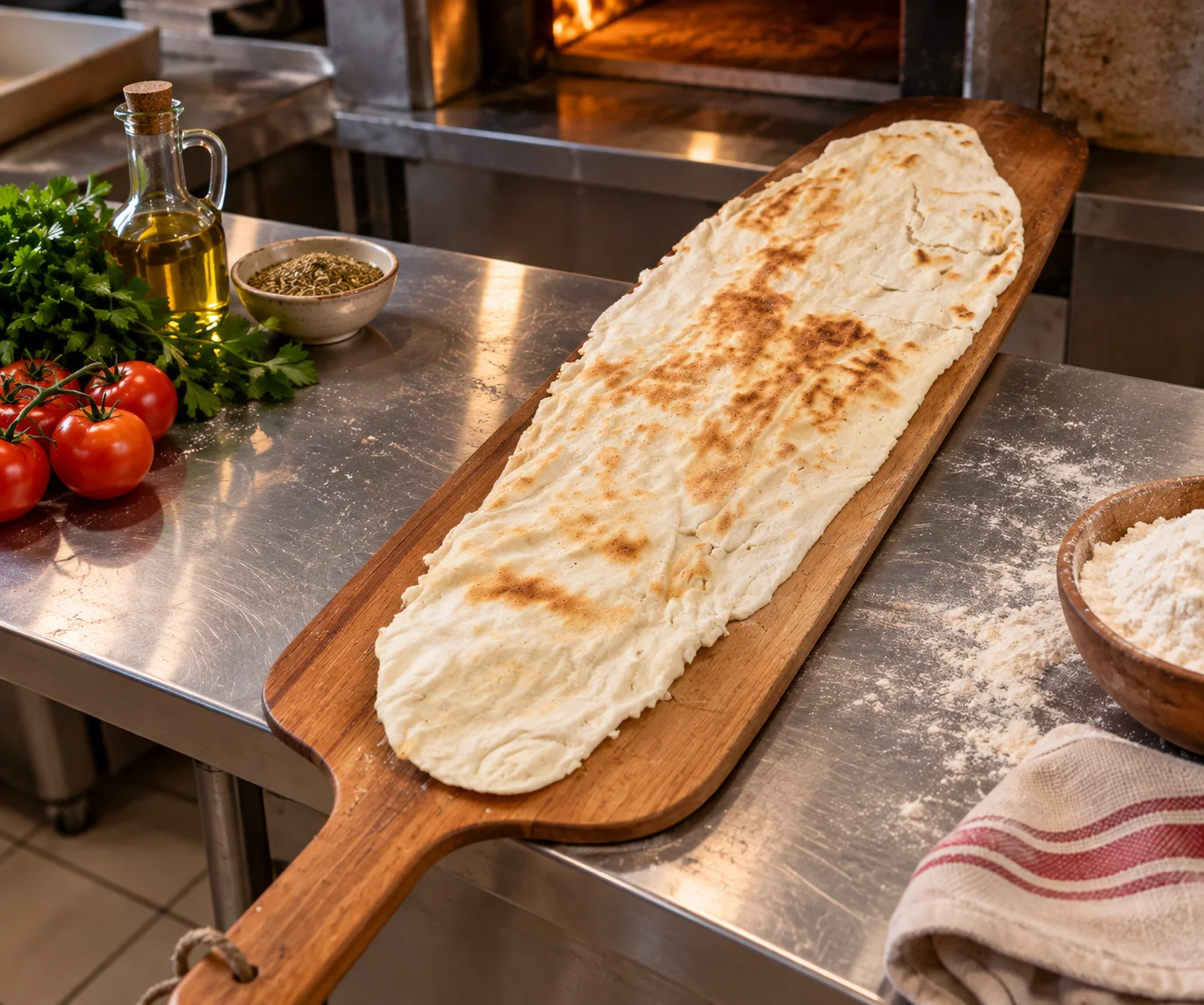 Simit, Pide und Lavaş beim Backen